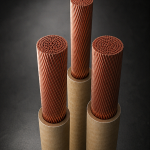 Cables aislados en papel